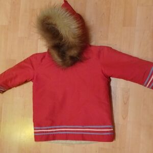 Childs Inuit wool jumper and snow cover